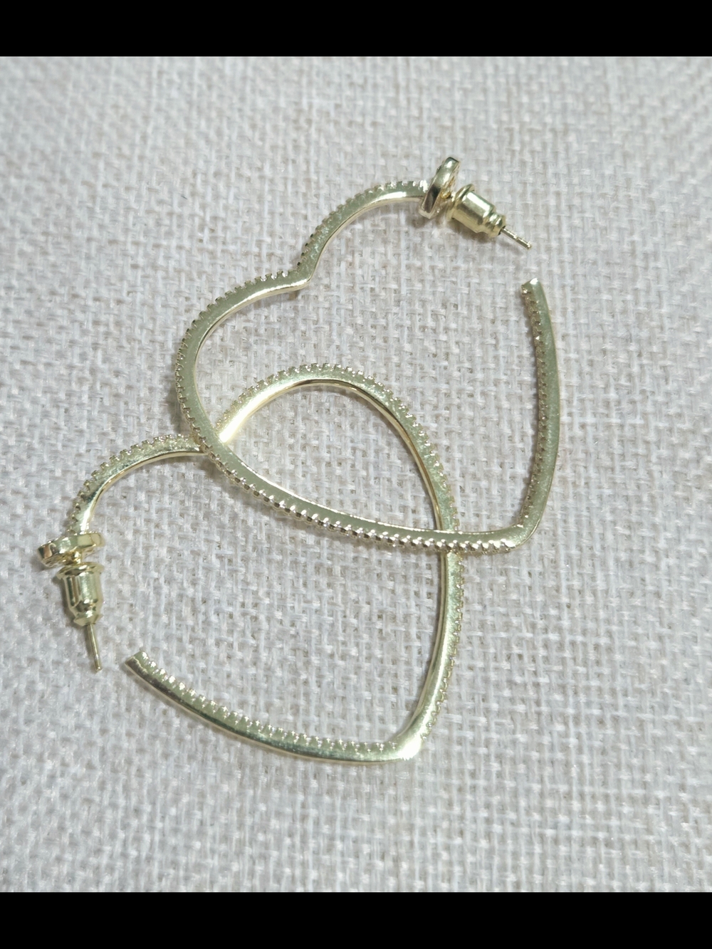 Gold Heart Hoop Earrings - Elegant Women's Jewelry